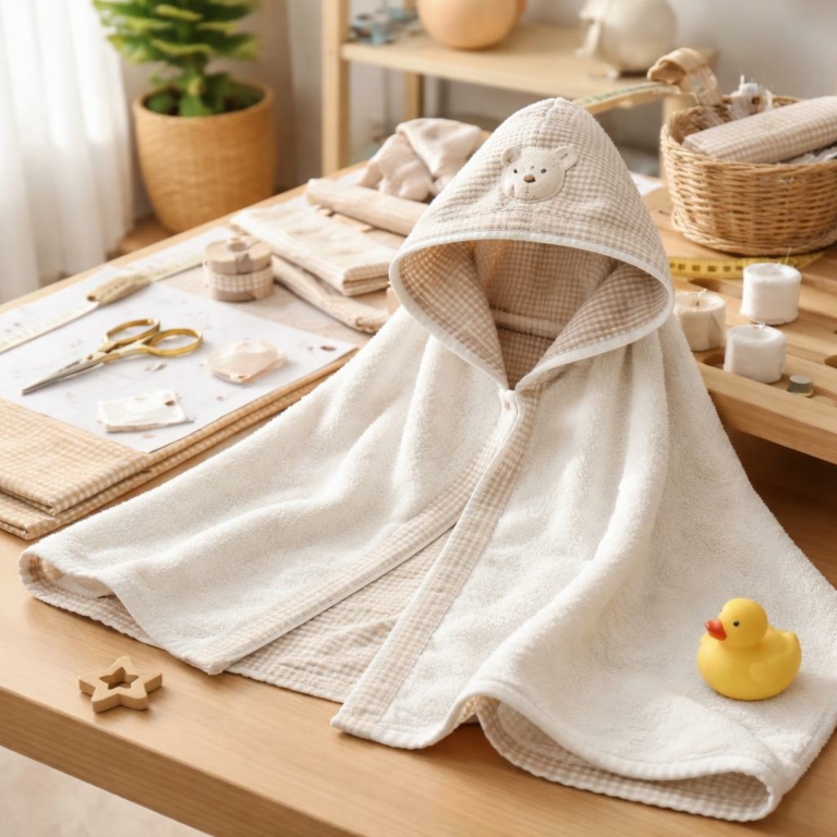 Tuto couture gratuit — Cape de bain à capuche pour enfant : facile et rapide
